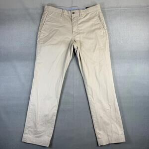 Polo Ralph Lauren The Polo Chino Pants Mens 32x30 Cream Stretch Straight Fit